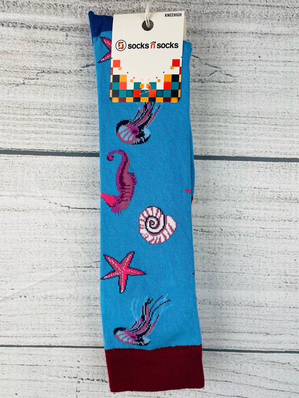 Socks n Socks Women's One Size Knee High Cute Jellyfish Seahorse Theme Socks NEW